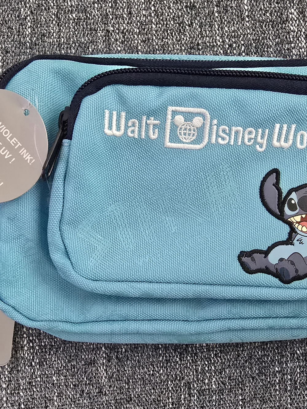 Disney Walt Disney World Blue Stitch Travel Waist Bag